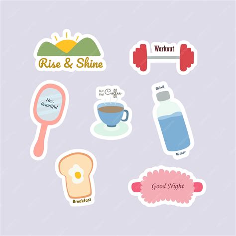 Premium Vector Hand Drawn Daily Motivational Stickers Pack