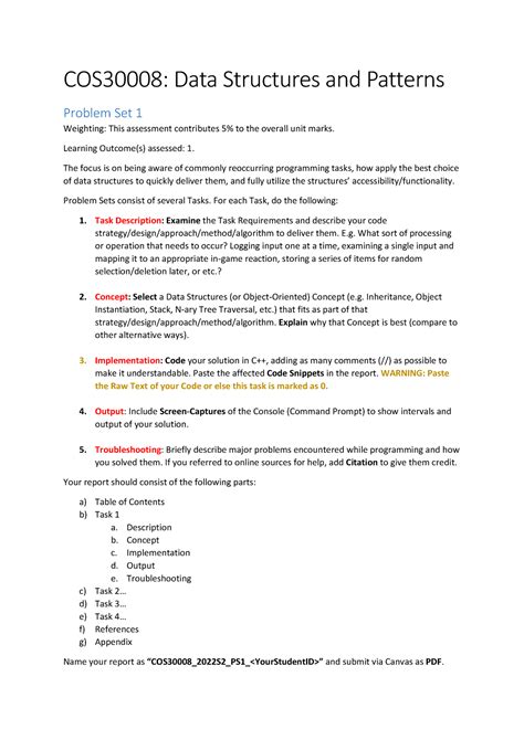 Problem Set S Cos Data Structures And Patterns Problem