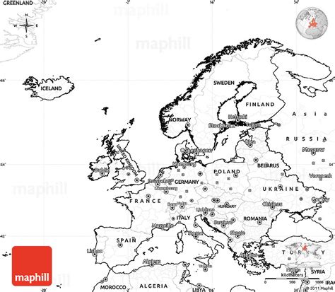 Blank Map Of Europe Countries And Capitals