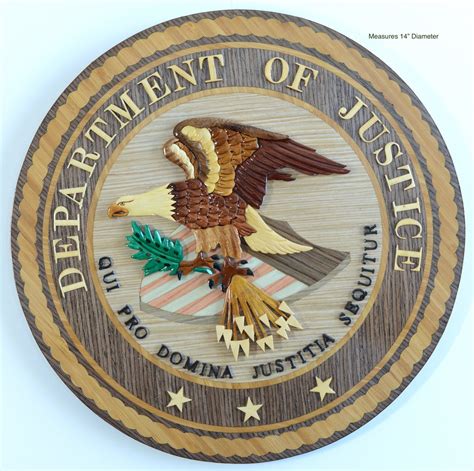 DEPARTMENT of JUSTICE Seal DOJ Wood Art Plaque - Etsy