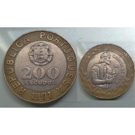 Moeda 200 Escudos 1991 Portugal Shopee Brasil