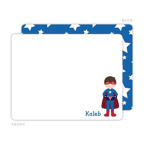 Superhero Stationery Superhero Boy Note Cards Personalized Etsy