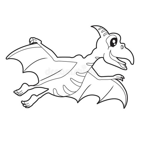 A Cute Quetzalcoatlus Dinosaur flying Coloring Page - Free Printable ...