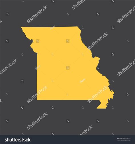 Missouri Bordermap Vector Illustration Eps8 Stock Vector (Royalty Free ...