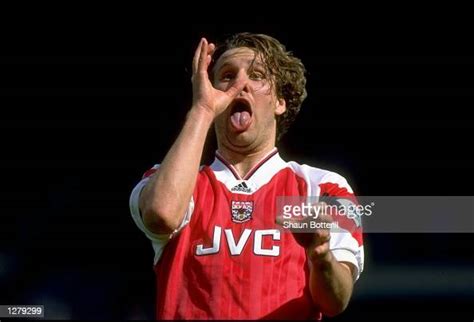 Paul Merson Of Arsenal Makes Faces After The Fa Cup Semi Final News