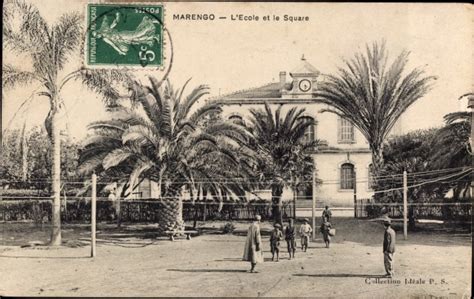 Ansichtskarte Postkarte Marengo Algerien L Ecole Et Le Akpool De