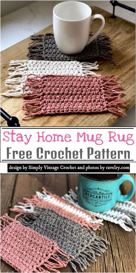 20 Free Crochet Mug Rug Patterns All Stylish And Functional Too