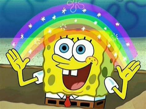 Spongebob Rainbow Meme Template Ppt Sidang Pkl - IMAGESEE