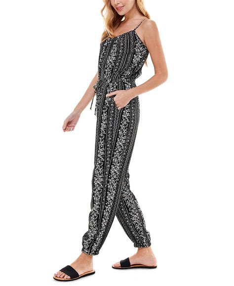 Kingston Grey Juniors Printed Jumpsuit Macys