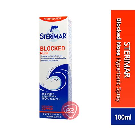 STERIMAR BLOCKED NOSE SEA WATER MICRODIFFUSION NASAL SPRAY 100ML