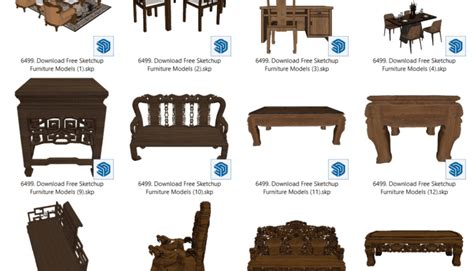 6499. Download Free Sketchup Furniture Models (1) - Sketchup Models For Free Download