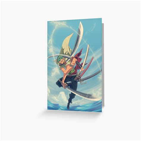 Roronoa Zoro One Piece Greeting Card For Sale By Xyprow Redbubble