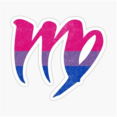 Bisexual Pride Flag Virgo Zodiac Sign Sticker By Valador Redbubble