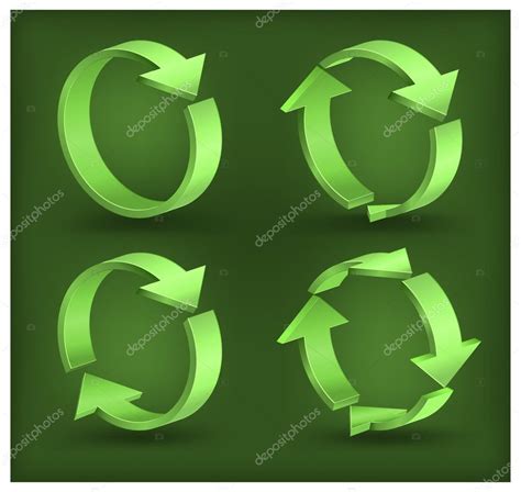 Rounded Arrow In Green — Stock Vector © Creator76 5755852