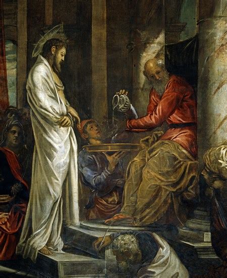 Tintoretto Le Christ Devant Pilate D Tail Alfredo Dagli Orti Photo