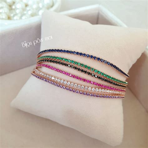 Bracciale Tennis Zirconi Colorati Argento925 Bijou Pour Moi