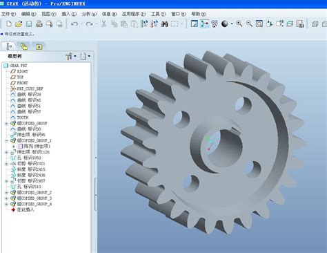 Proe标准件齿轮proe模型图纸下载 懒石网