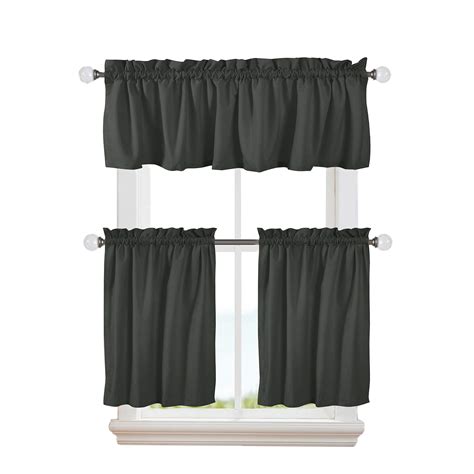 Amazon Softopia Cotton 3 Pieces Window Curtain Tiers And Valance