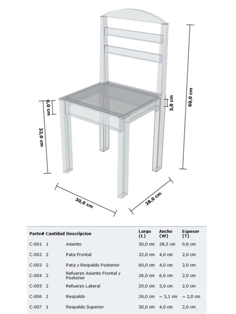 Una Guía Con 30 Planos Para Hacer Sillas De Madera Pdf