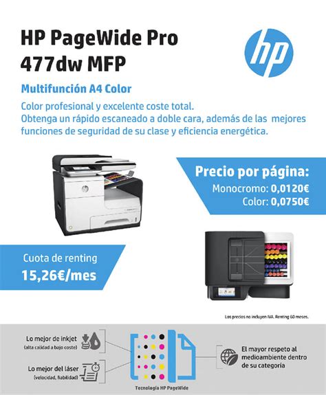 Promoció Impressora Hp Pagewide Pro 477 Dw Mfp