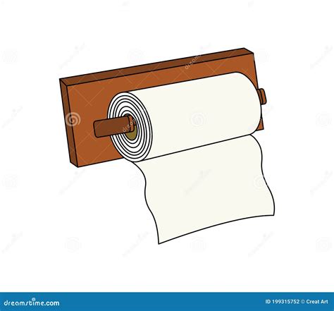 Paper Towel Clip Art Illustration Vector Isolated Stock Vector ...