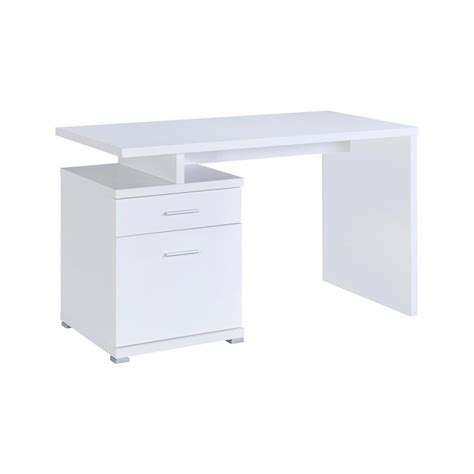 Felton White Desk with File Cabinet - Jem Furniture Store