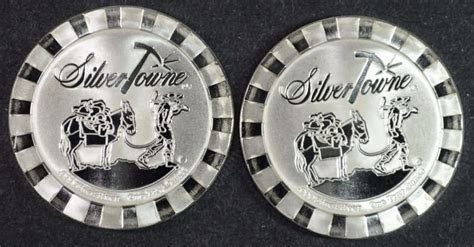 ( 2 ) ONE OUNCE .999 SILVER STACKABLE SILVERTOWNE PROSPECTOR ROUNDS