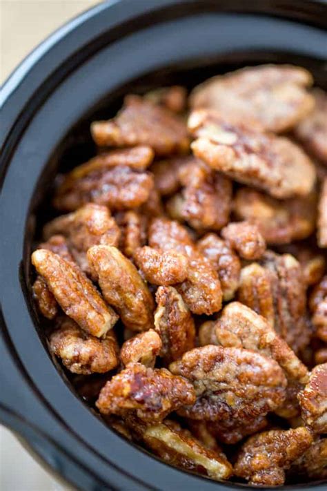 Slow Cooker Candied Cinnamon Pecans Recipe Dinner Then Dessert