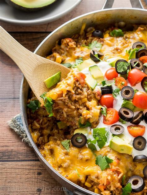 One Skillet Mexican Beef And Rice I Wash You Dry