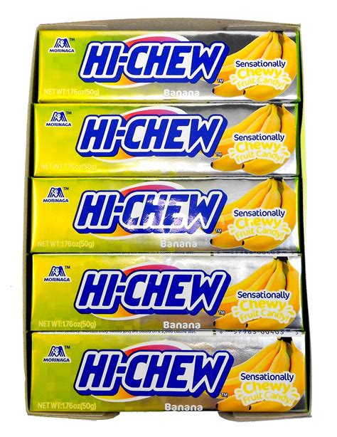 Buy Hi Chew Banana Chewy Fruit Candies 176 Oz Bar By Morinaga 5 Pack