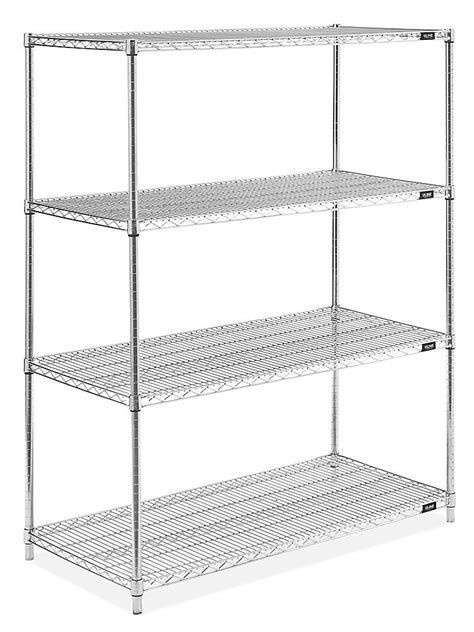 Stainless Steel Wire Shelving Unit 48 X 24 X 63 H 5476 Uline