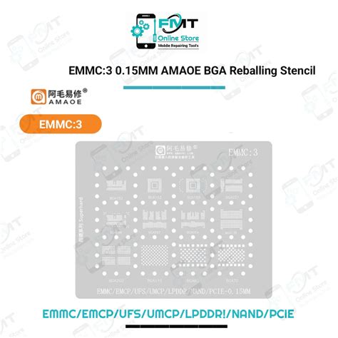 Emmc Amaoe Bga Reballing Stencil Fmt Online Store