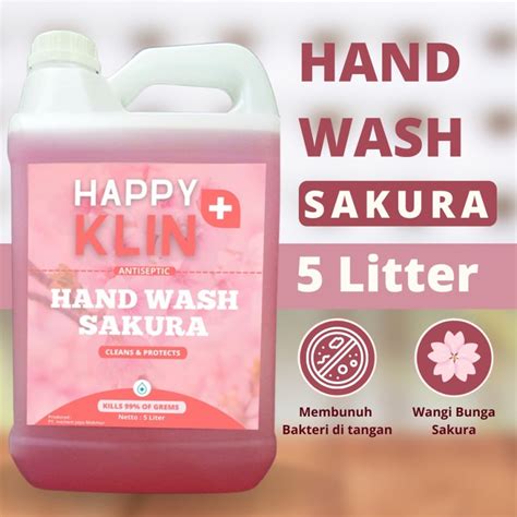 Jual Sabun Cuci Tangan Sakura Liter Hand Wash Soap Liter Happy