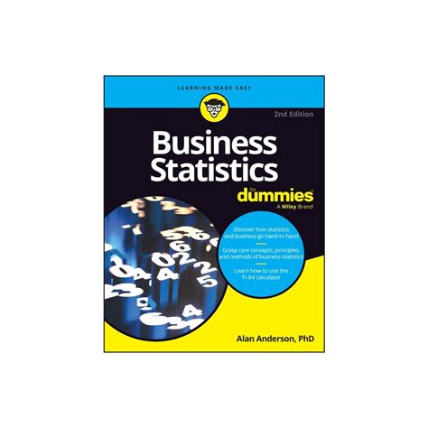 Business Statistics For Dummies 2nd Edition By Alan Anderson Paperback Business And