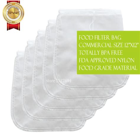 Pro Quality Nut Milk Bag Reusable Almond Milk Bag Best 1212inch Commercial Nylon Filter Bag