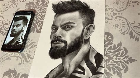 Virat Kohli Sketching How To Draw Virat Kohli Youtube