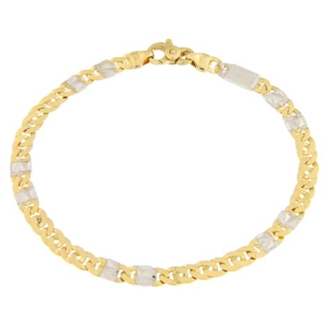 Bracciale Uomo Oro Giallo Bianco Gl Gioiellerialucchese It