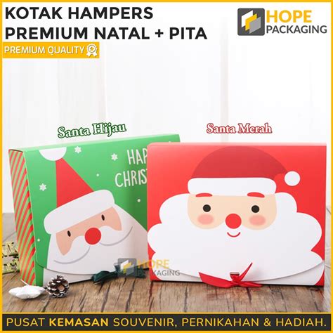 Jual Kotak Hampers Premium Natal Pita SERI 1 Gift Box Natal Box