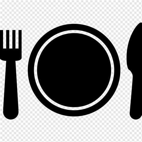 Buffet Knife Fork Plate Computer Icons Biriyani Food Eating Black