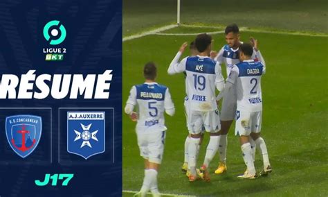 US CONCARNEAU AJ AUXERRE 1 2 Résumé USC AJA 2023 2024