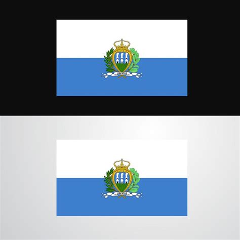 San Marino Flag Banner Design 14364169 Vector Art At Vecteezy