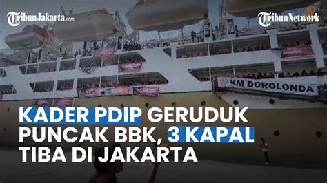 Penampakan Tiga Kapal Berisi Ribuan Kader Pdip Nyaris Hari Di Laut