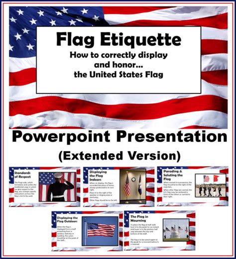 Us Flag Etiquette Display