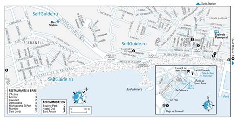 Spain Rg Costa Brava Blanes Map Self Guide