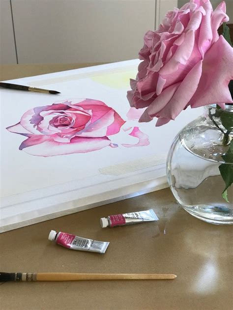 Louise De Masi Creating Watercolour Painting Tutorial Videos