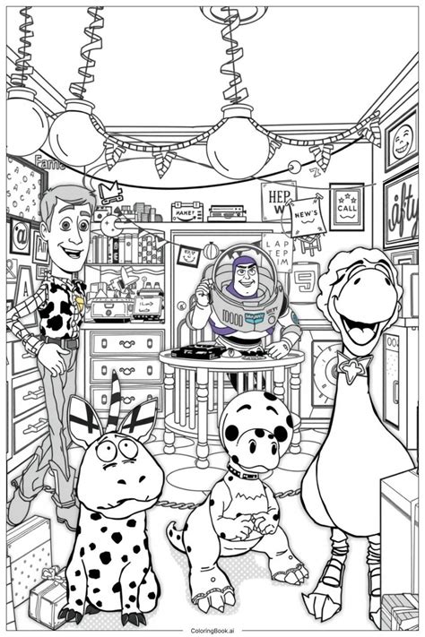 トイ・ストーリーの塗り絵44枚（無料PDF・PNG配布）