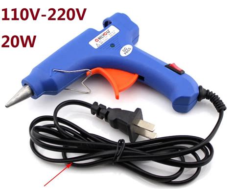 20W 100V 240V Hot Melt Glue Gun With 2pc 11mm Glue Stick Heat