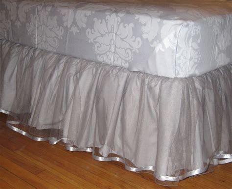 Daybed Tulle Bed Skirt Split Corners Select Your Size Etsy Bedskirt