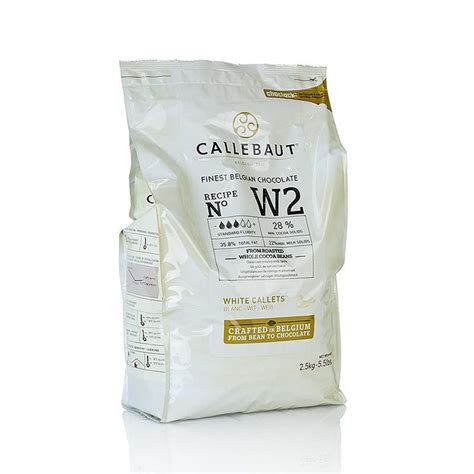 Weiße Schokolade Callets 28 Kakaobutter 22 Milch Callebaut 2 5 kg