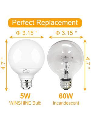 G Led Bulb Globe Shape E Medium Screw Base W W Equivalent